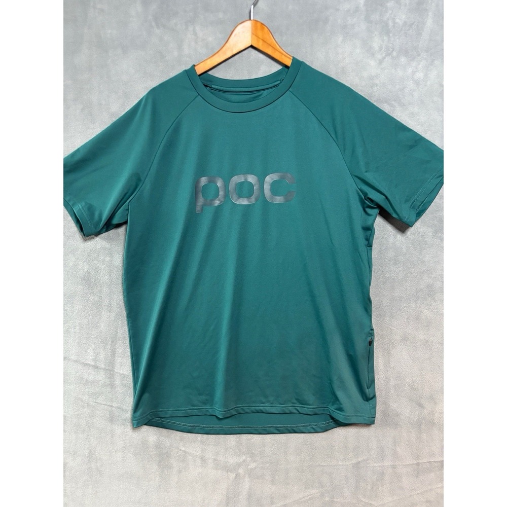POC Men's Reform Enduro Short Sleeve Tee Moldanite Green XL Zipper Pocket Cycle
